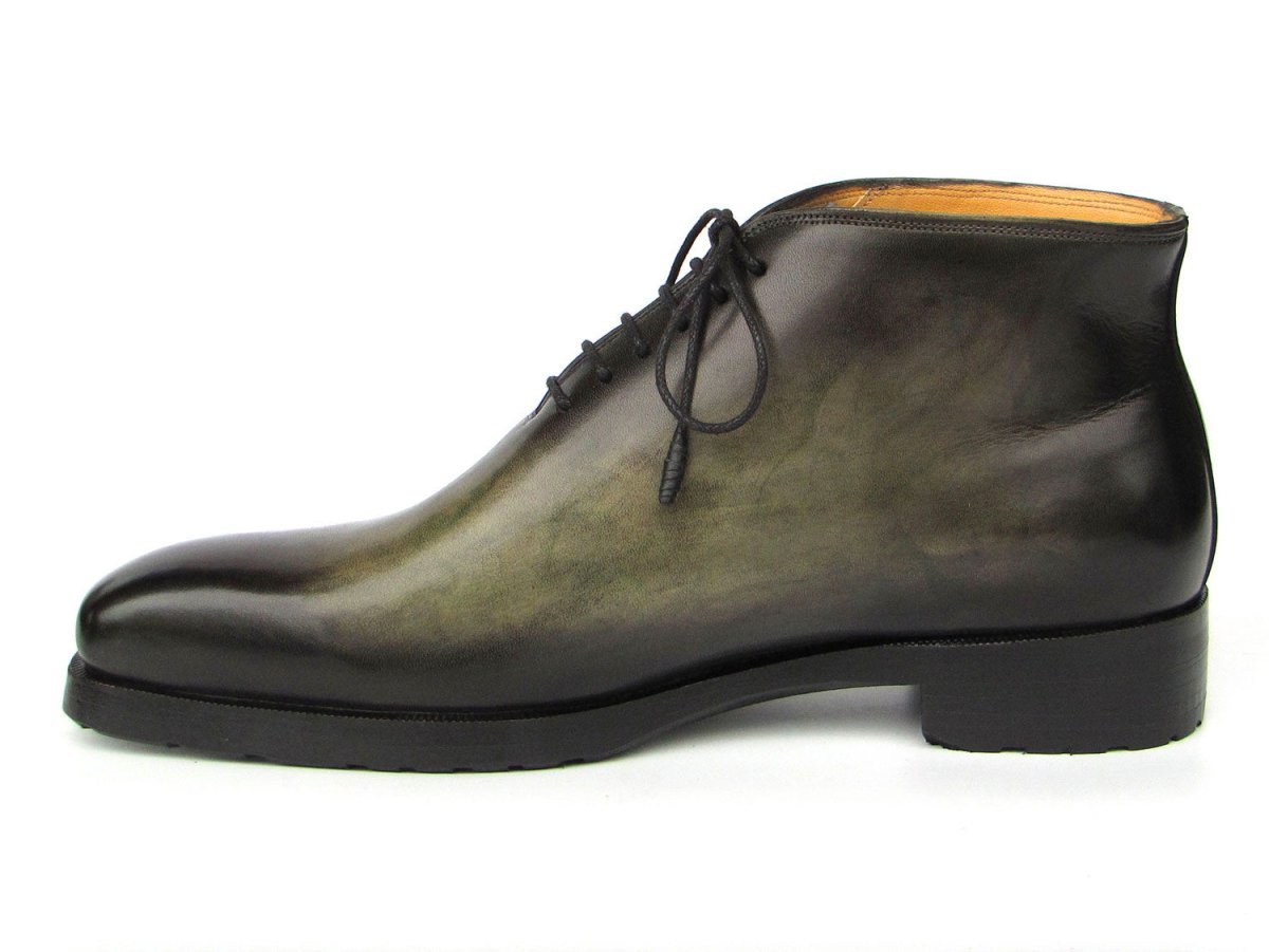 Paul Parkman Men's Green Patina Ankle Boots Shoes by Paul Parkman – Don't Panic Shoes