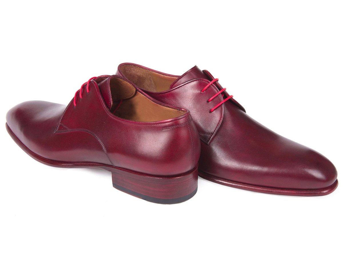 Paul Parkman Men's Hand - PaInted Derby Shoes in Burgundy Shoes by Paul Parkman – Don't Panic Shoes
