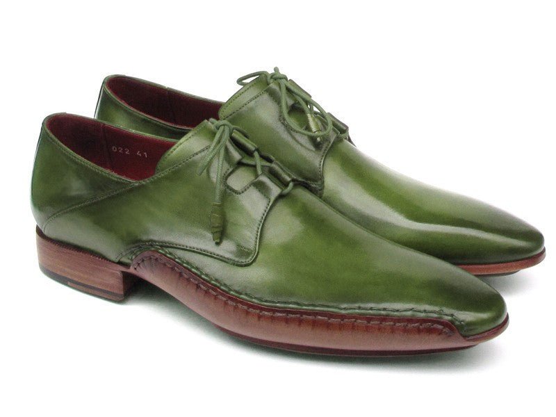 Paul Parkman Men's Hand - PaInted Ghillie Lacing Side Dress Shoes in Green Shoes by Paul Parkman – Don't Panic Shoes
