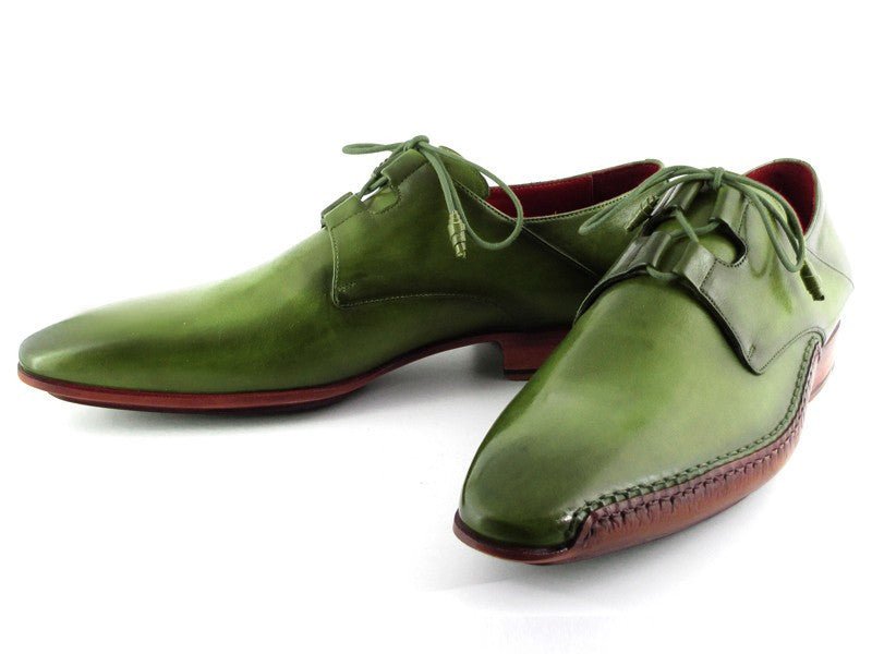 Paul Parkman Men's Hand - PaInted Ghillie Lacing Side Dress Shoes in Green Shoes by Paul Parkman – Don't Panic Shoes