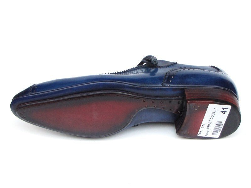 Paul Parkman Men's Hand - PaInted, Handmade Lace - Up Casual Shoes in Blue Shoes by Paul Parkman β Don't Panic Shoes