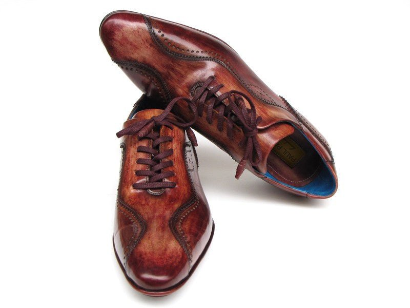Paul Parkman Men's Hand - PaInted, Handmade Lace - Up Casual Shoes in Brown Shoes by Paul Parkman – Don't Panic Shoes