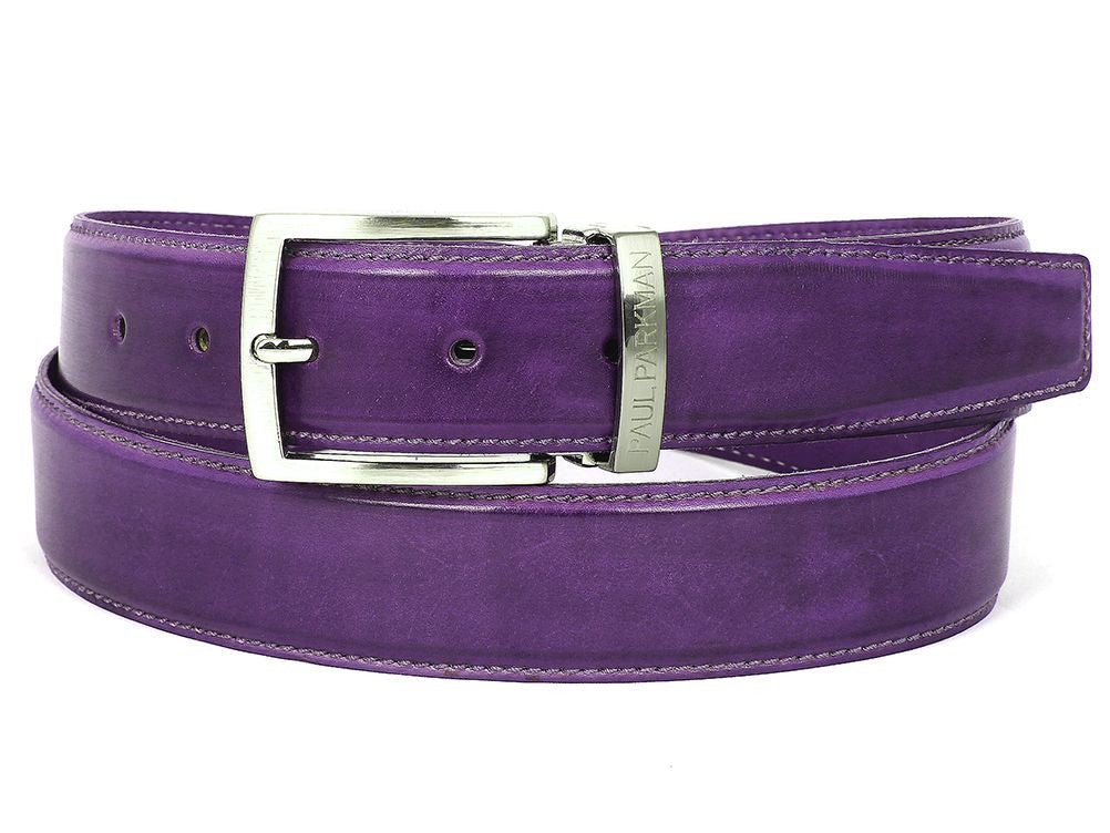 Paul Parkman Men's Hand - PaInted Leather Belt in Purple Belts by Paul Parkman – Don't Panic Shoes