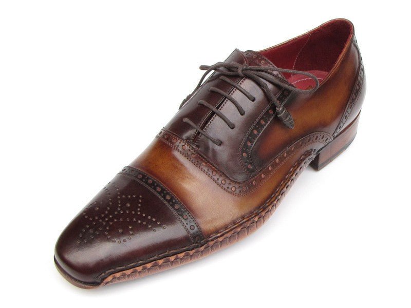 Paul Parkman Men's Hand - PaInted Leather Captoe Oxfords in Brown Shoes by Paul Parkman – Don't Panic Shoes
