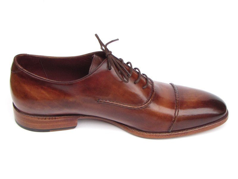 Paul Parkman Men's Hand - PaInted Leather Captoe Oxfords in Brown Shoes by Paul Parkman – Don't Panic Shoes