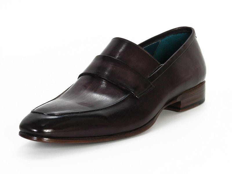 Paul Parkman Men's HAnd - PaInted Leather Loafers in Black and Gray Shoes by Paul Parkman – Don't Panic Shoes