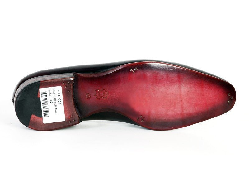 Paul Parkman Men's HAnd - PaInted Leather Loafers in Purple and Black Shoes by Paul Parkman – Don't Panic Shoes