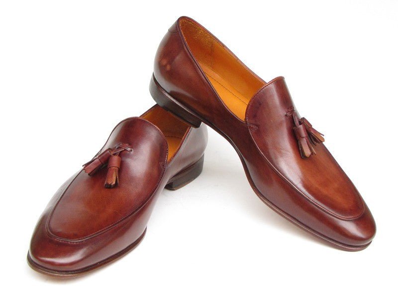 Paul Parkman Men's Hand - PaInted Leather Tassel Loafers in Brown Shoes by Paul Parkman – Don't Panic Shoes