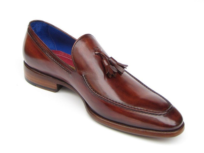 Paul Parkman Men's Hand - PaInted Leather Tassel Loafers in Brown Shoes by Paul Parkman – Don't Panic Shoes