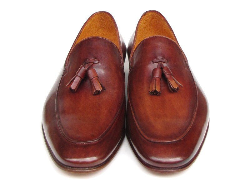 Paul Parkman Men's Hand - PaInted Leather Tassel Loafers in Brown Shoes by Paul Parkman – Don't Panic Shoes