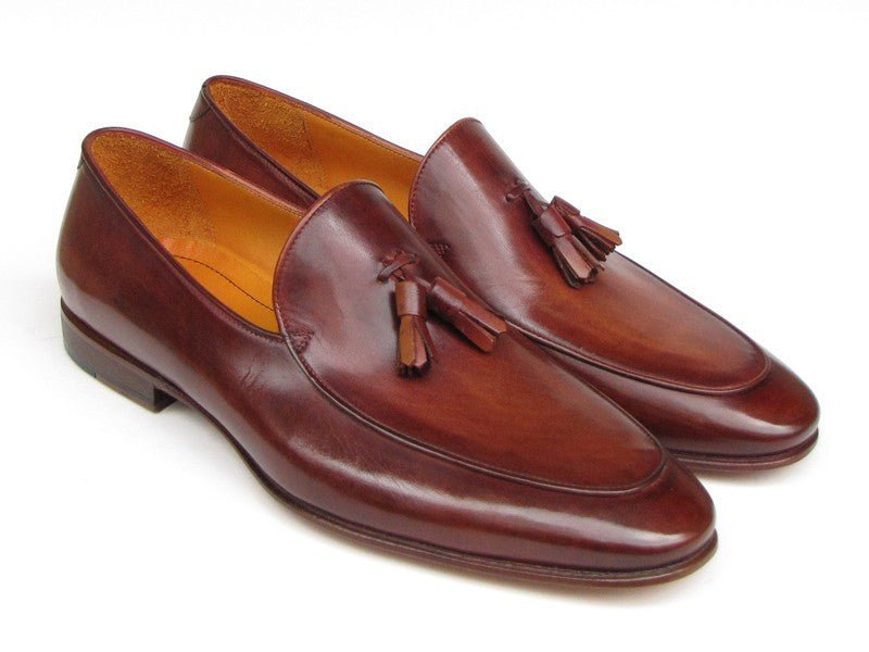 Paul Parkman Men's Hand - PaInted Leather Tassel Loafers in Brown Shoes by Paul Parkman – Don't Panic Shoes