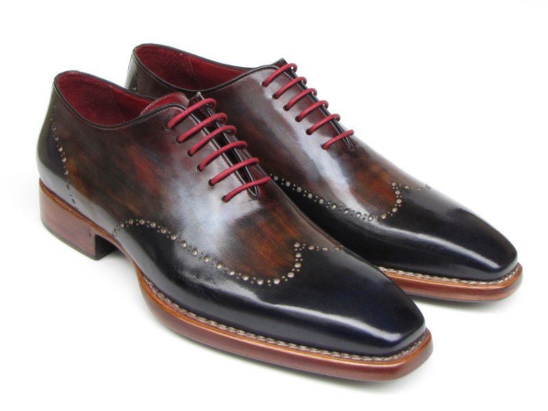 Paul Parkman Men's HAnd - PaInted Leather Wingtip Oxfords in Navy, Red and Black Shoes by Paul Parkman – Don't Panic Shoes
