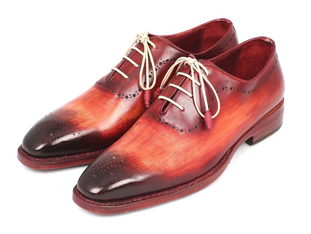 Paul Parkman Men's Hand - PaInted Medallion Toe Oxfords in Reddish Camel Shoes by Paul Parkman – Don't Panic Shoes