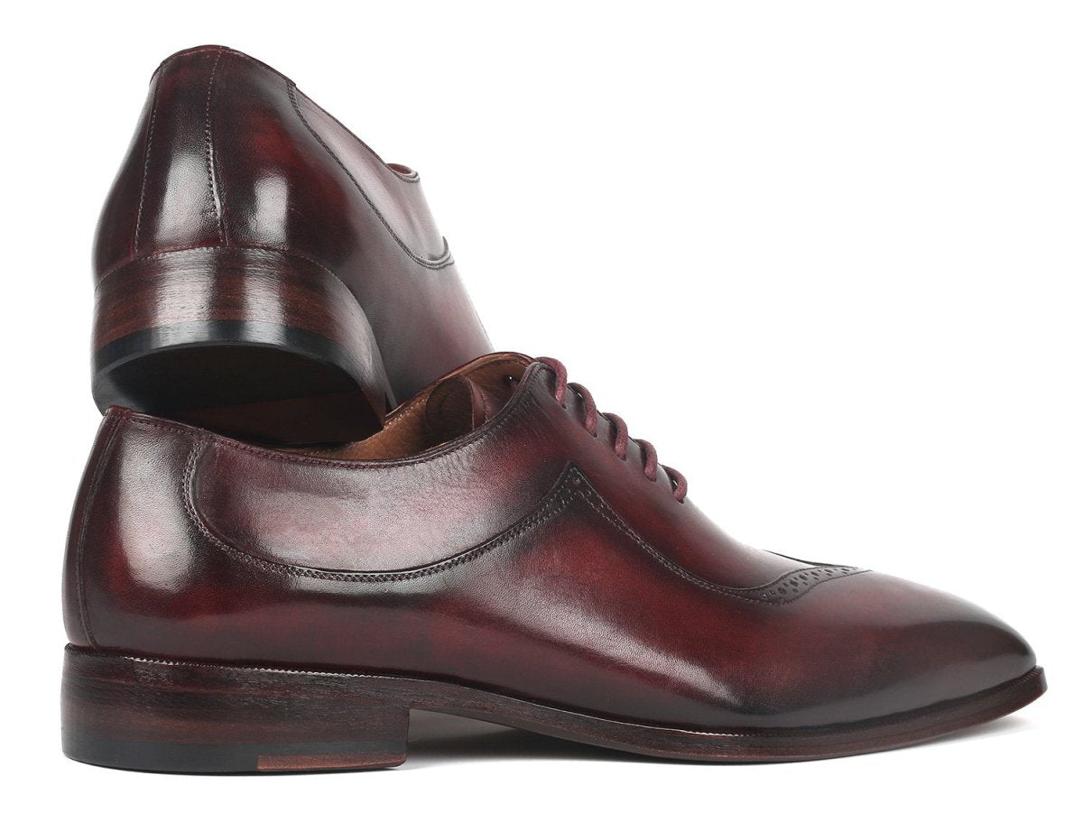 Paul Parkman Men's Hand - PaInted Oxfords in Dark Bordeaux Shoes by Paul Parkman – Don't Panic Shoes