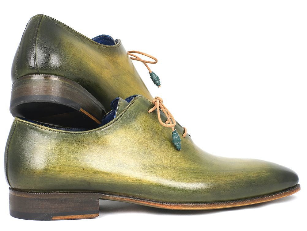 Paul Parkman Men's Hand - PaInted Wholecut Leather Oxfords in Antique Green Shoes by Paul Parkman – Don't Panic Shoes