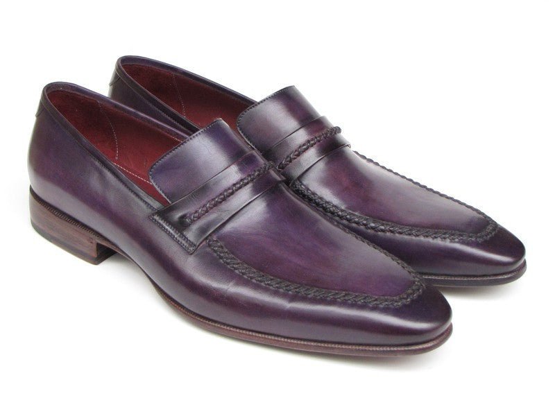 Paul Parkman Men's Handmade Leather Loafers In Purple Shoes by Paul Parkman – Don't Panic Shoes