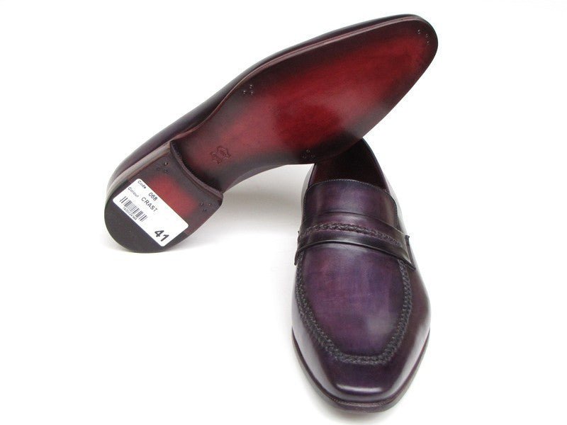 Paul Parkman Men's Handmade Leather Loafers In Purple Shoes by Paul Parkman – Don't Panic Shoes