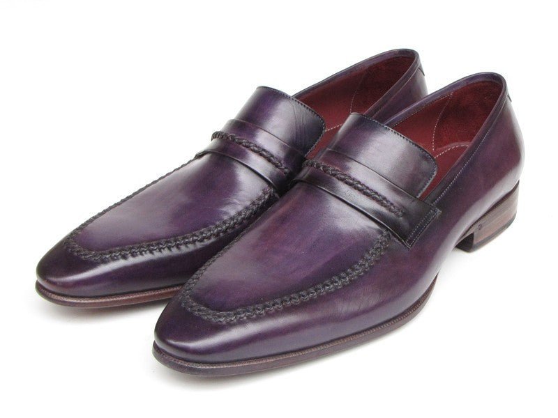 Paul Parkman Men's Handmade Leather Loafers In Purple Shoes by Paul Parkman – Don't Panic Shoes