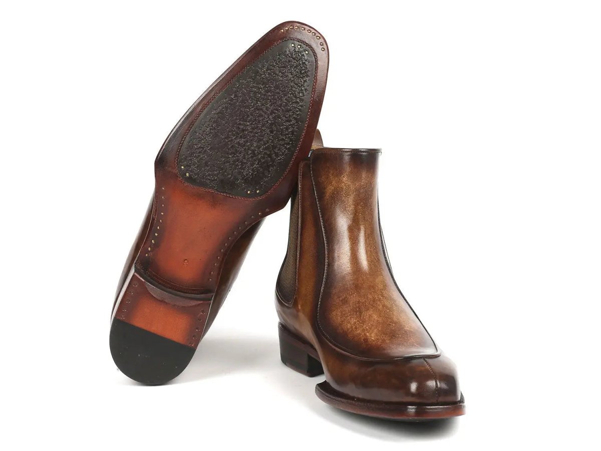 Paul Parkman Men's HandpaInted Chelsea Boots Goodyear Welted in Brown Shoes by Paul Parkman – Don't Panic Shoes