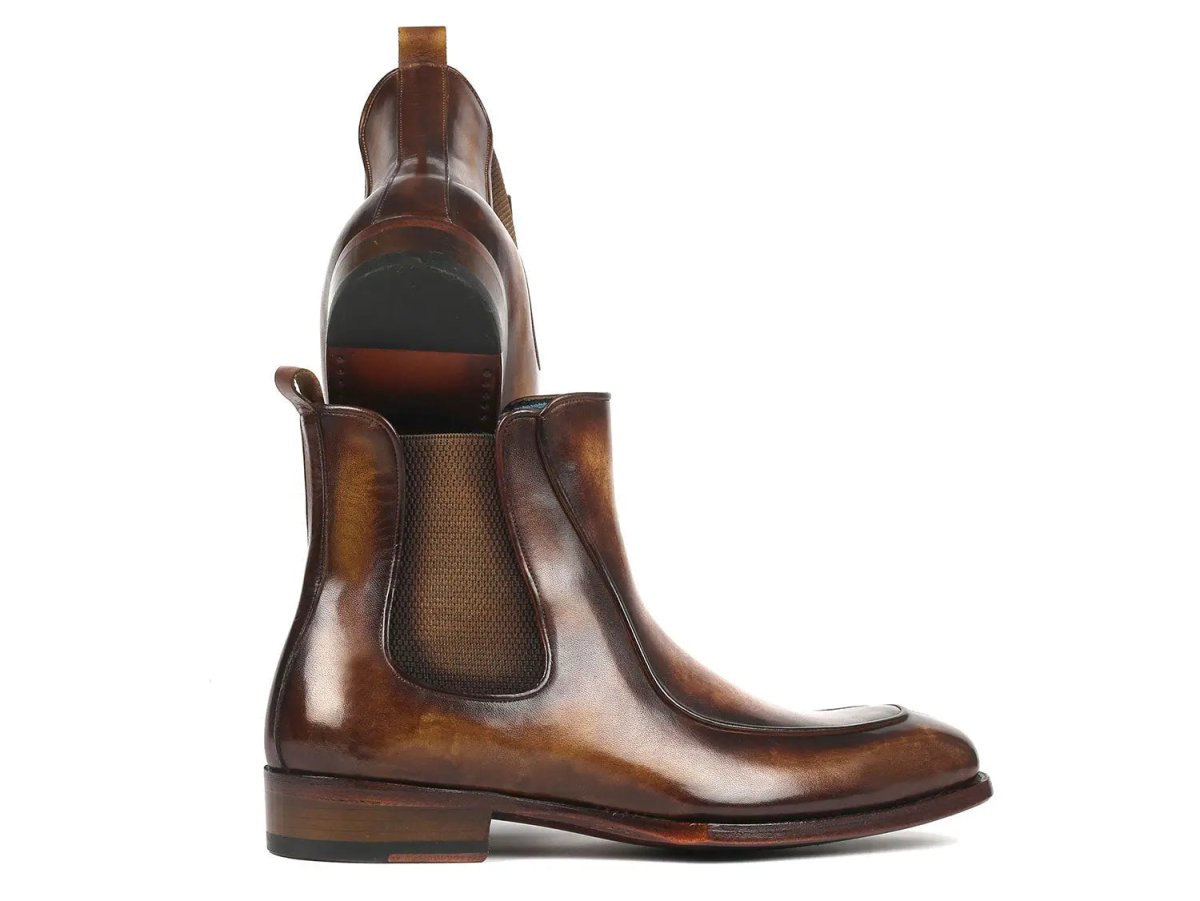 Paul Parkman Men's HandpaInted Chelsea Boots Goodyear Welted in Brown Shoes by Paul Parkman – Don't Panic Shoes