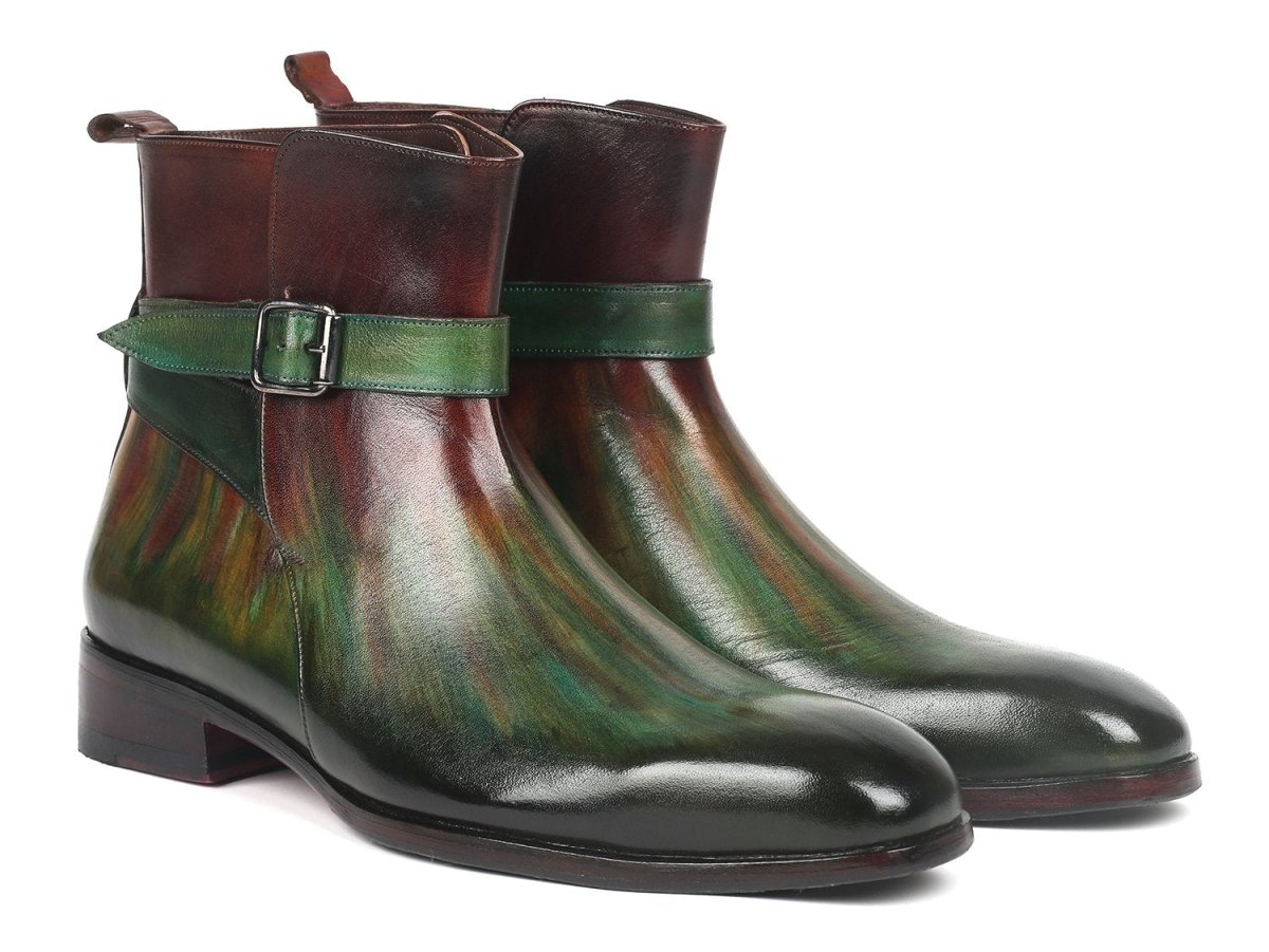 Paul Parkman Men's Jodhpur Boots Green And Bordeaux (957frs84) by Paul Parkman – Don't Panic Shoes
