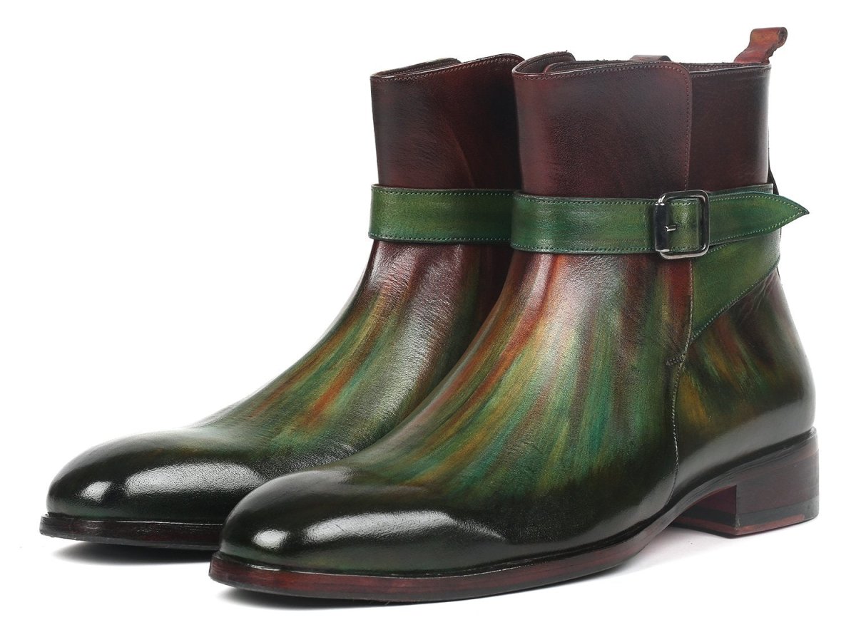Paul Parkman Men's Jodhpur Boots Green And Bordeaux (957frs84) by Paul Parkman – Don't Panic Shoes