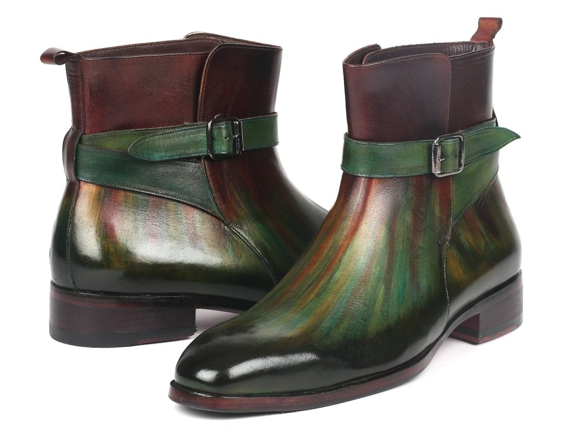 Paul Parkman Men's Jodhpur Boots Green And Bordeaux (957frs84) by Paul Parkman – Don't Panic Shoes