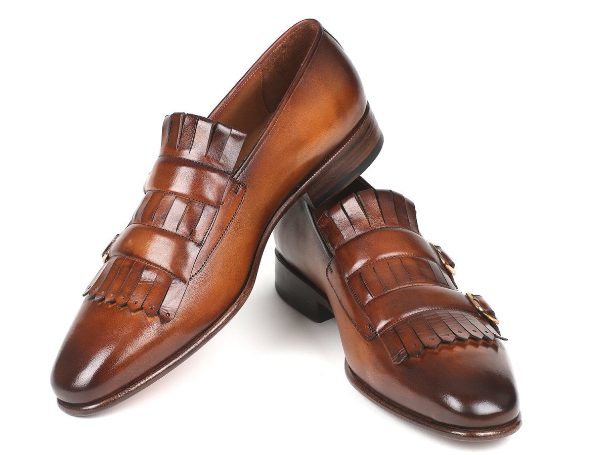 Paul Parkman Men's Kiltie Double Monkstraps In Brown Shoes by Paul Parkman – Don't Panic Shoes