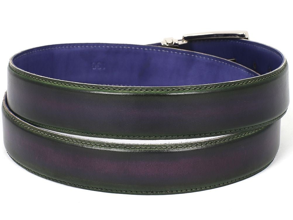 Paul Parkman Men's Leather Belt Dual Tone Green And Purple (IdB01 - Grn - Rp) by Paul Parkman – Don't Panic Shoes
