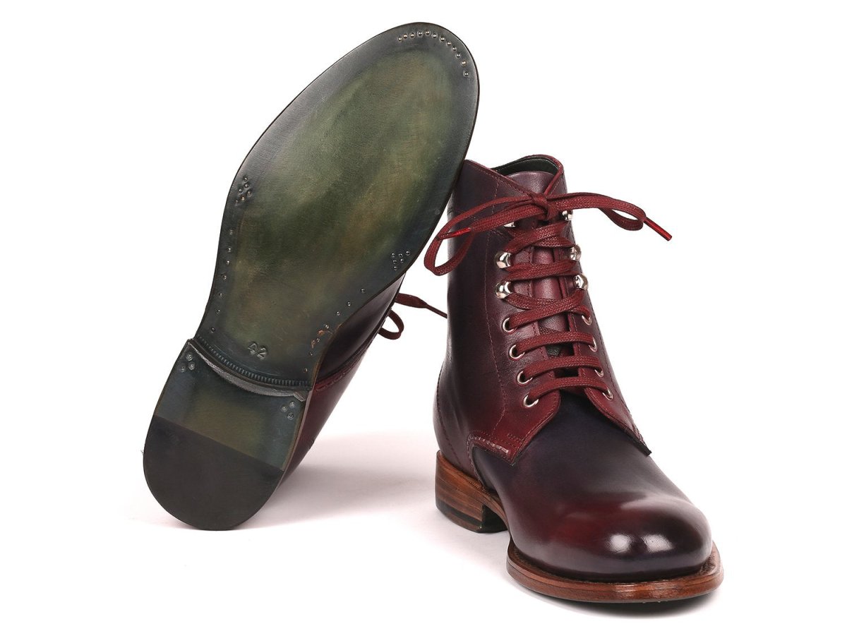 Paul Parkman Men's Leather Boots Bordeaux And Navy (824brd65) by Paul Parkman – Don't Panic Shoes
