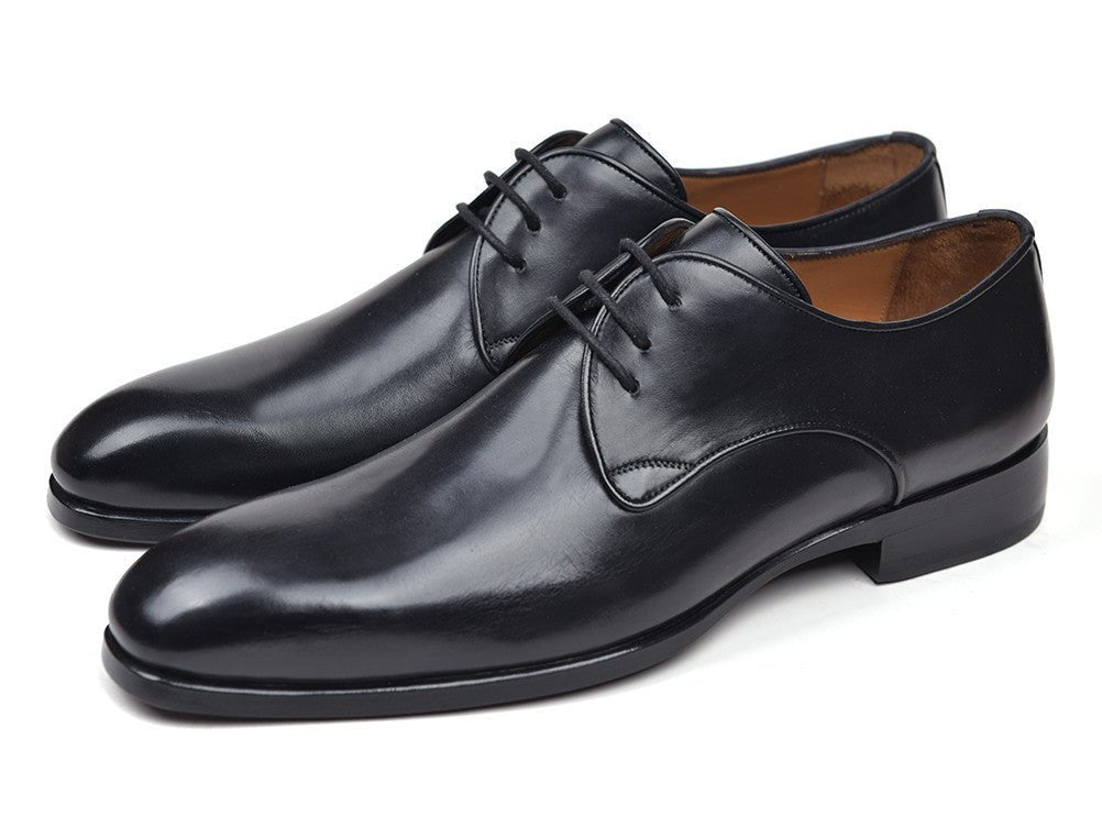 Paul Parkman Men's Leather Derby Shoes In Black Shoes by Paul Parkman – Don't Panic Shoes