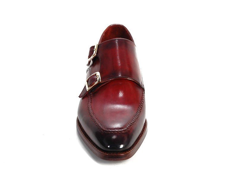 Paul Parkman Men's Leather Double Monkstraps In Black And Bordeaux Shoes by Paul Parkman – Don't Panic Shoes
