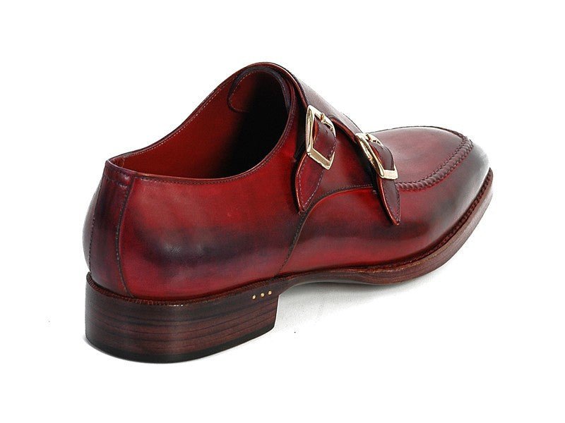 Paul Parkman Men's Leather Double Monkstraps In Black And Bordeaux Shoes by Paul Parkman – Don't Panic Shoes