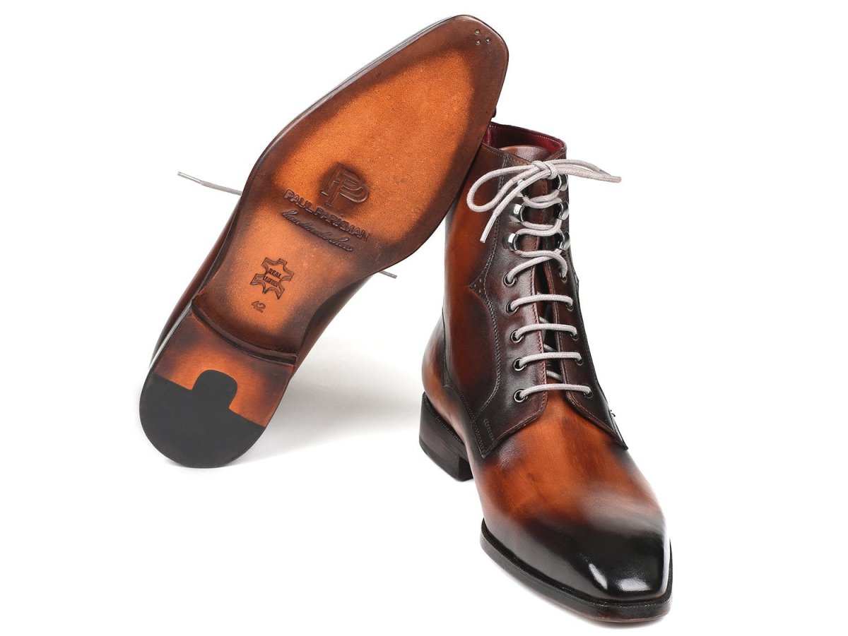 Paul Parkman Men's Leather Lace - Up Boots In Brown Burnished Shoes by Paul Parkman – Don't Panic Shoes