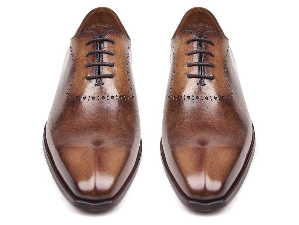Paul Parkman Men's Leather Oxfords In Antique Brown Burnished Shoes by Paul Parkman – Don't Panic Shoes