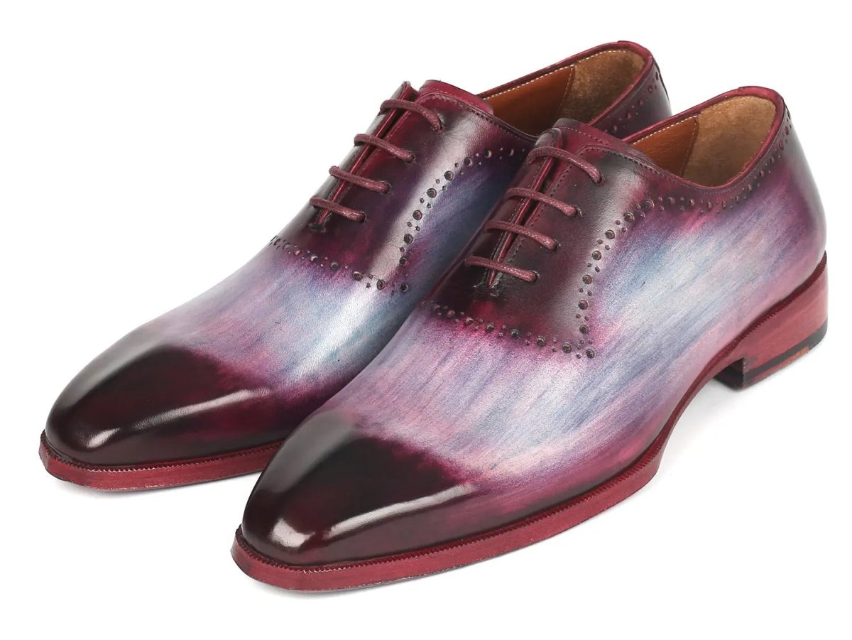 Paul Parkman Men's Leather Oxfords In Blue And Purple Shoes by Paul Parkman – Don't Panic Shoes