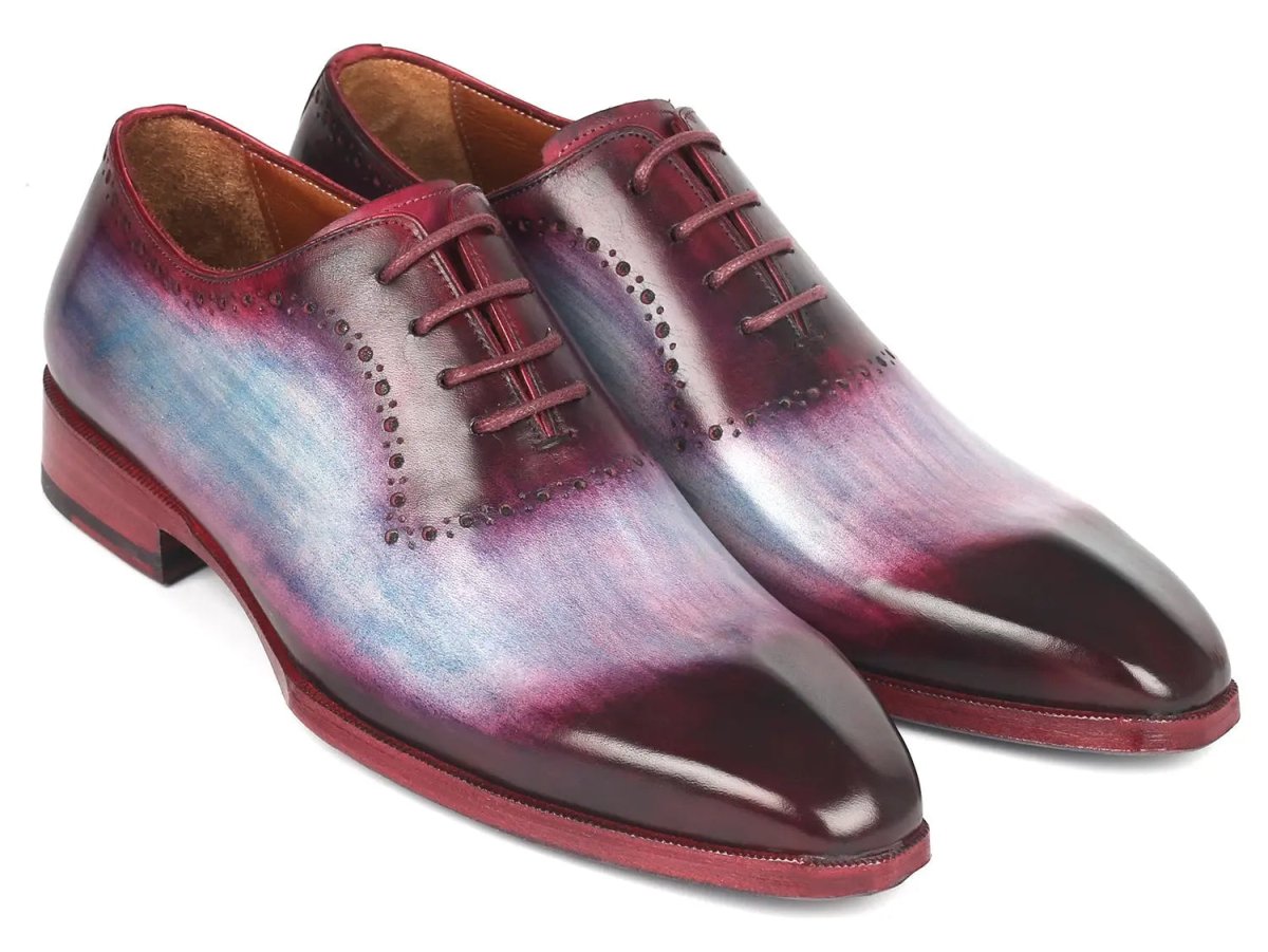 Paul Parkman Men's Leather Oxfords In Blue And Purple Shoes by Paul Parkman – Don't Panic Shoes