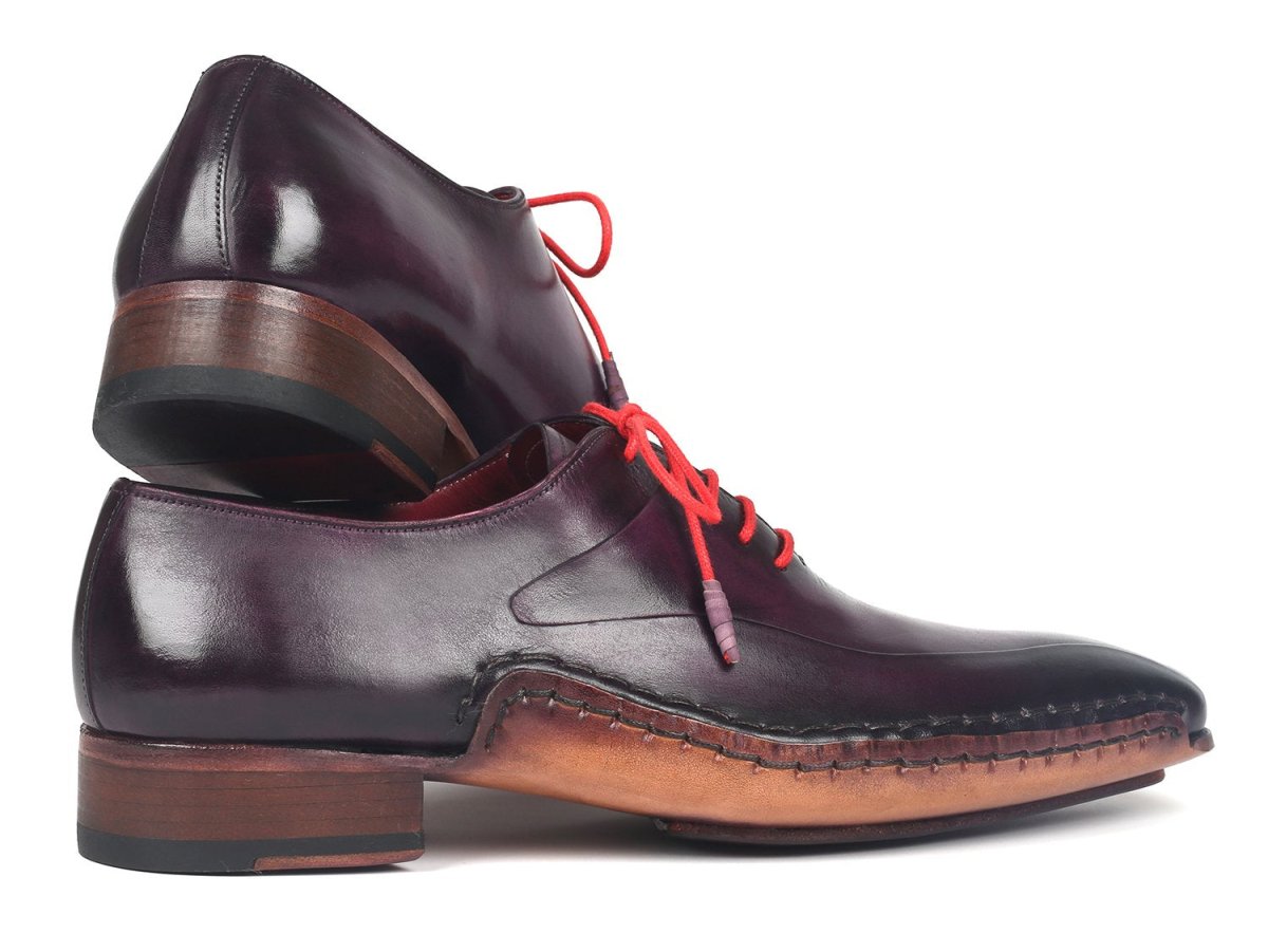 Paul Parkman Men's Leather Oxfords Side Hand - Sewn In Purple Shoes by Paul Parkman – Don't Panic Shoes