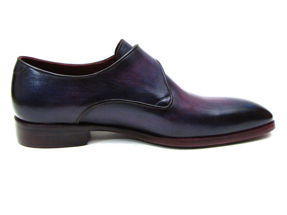 Paul Parkman Men's Leather SIngle Monkstraps in Purple Shoes by Paul Parkman – Don't Panic Shoes