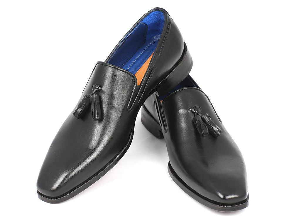 Paul Parkman Men's Leather Tassel Loafers In Black Shoes by Paul Parkman – Don't Panic Shoes