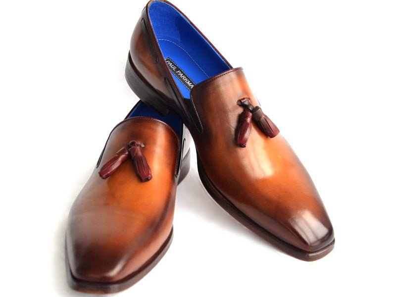 Paul Parkman Men's Leather Tassel Loafers In Walnut Shoes by Paul Parkman – Don't Panic Shoes