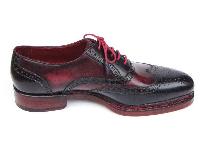 Paul Parkman Men's Leather WIngtip Brogues in Navy And Red Shoes by Paul Parkman – Don't Panic Shoes