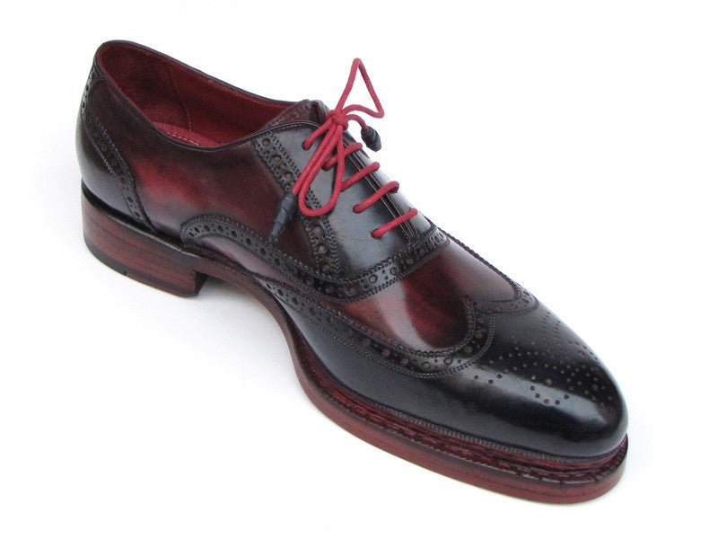 Paul Parkman Men's Leather WIngtip Brogues in Navy And Red Shoes by Paul Parkman – Don't Panic Shoes