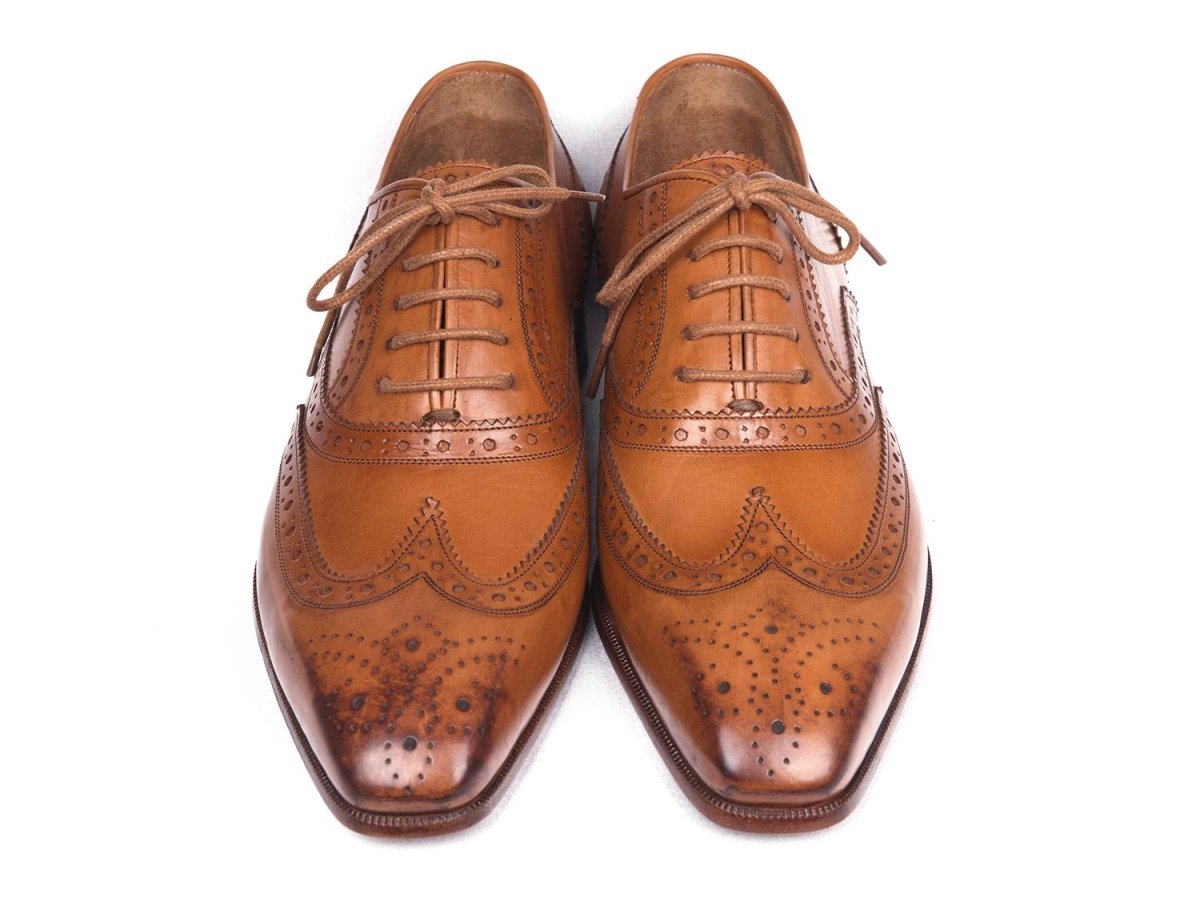 Paul Parkman Men's Leather WIngtip Oxfords in Cognac Shoes by Paul Parkman – Don't Panic Shoes