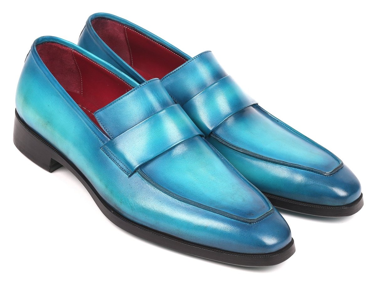 Paul Parkman Men's Loafers In Turquoise Shoes by Paul Parkman – Don't Panic Shoes