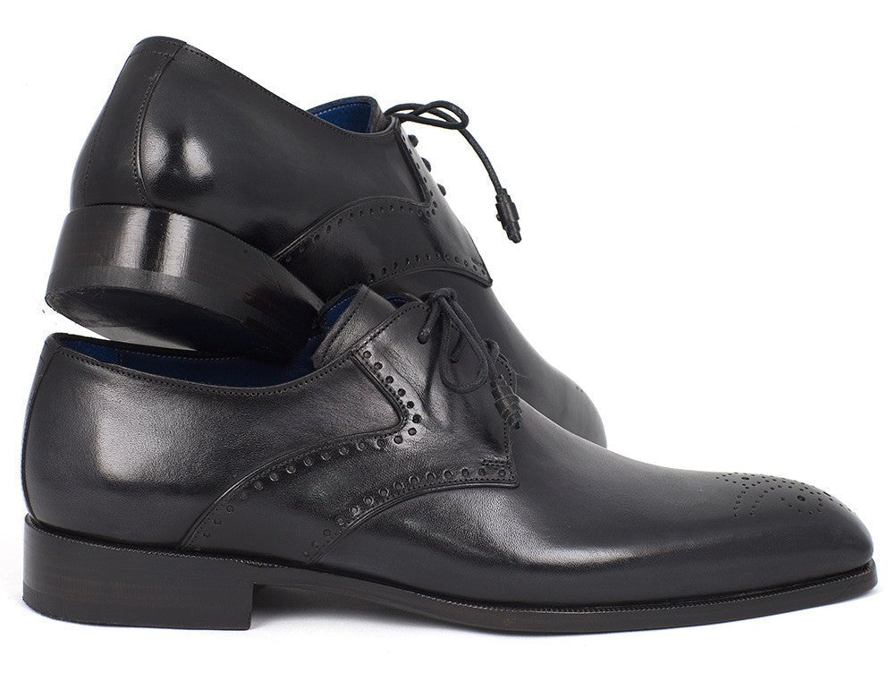 Paul Parkman Men's Medallion Toe Derby Shoes In Black Shoes by Paul Parkman – Don't Panic Shoes