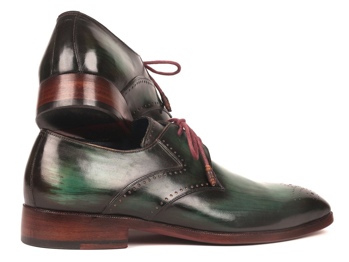 Paul Parkman Men's Medallion Toe Derby Shoes In Green Shoes by Paul Parkman – Don't Panic Shoes