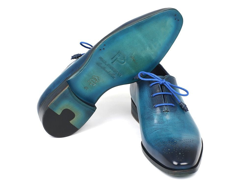 Paul Parkman Men's Medallion Toe Oxfords In Blue And Navy Shoes by Paul Parkman – Don't Panic Shoes