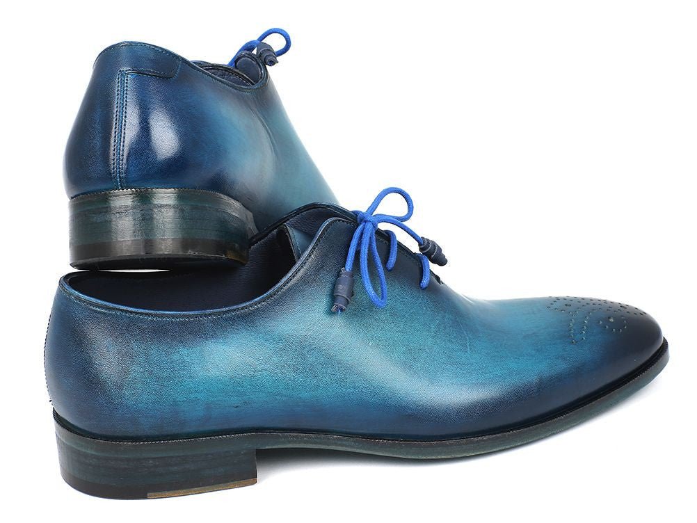 Paul Parkman Men's Medallion Toe Oxfords In Blue And Navy Shoes by Paul Parkman – Don't Panic Shoes