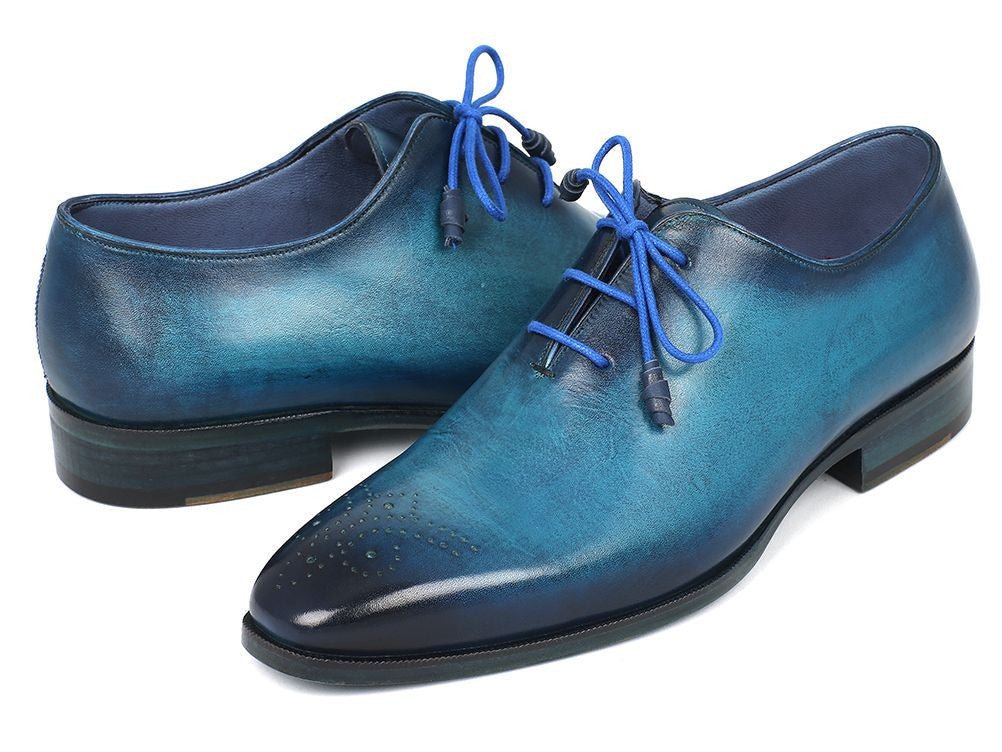 Paul Parkman Men's Medallion Toe Oxfords In Blue And Navy Shoes by Paul Parkman – Don't Panic Shoes